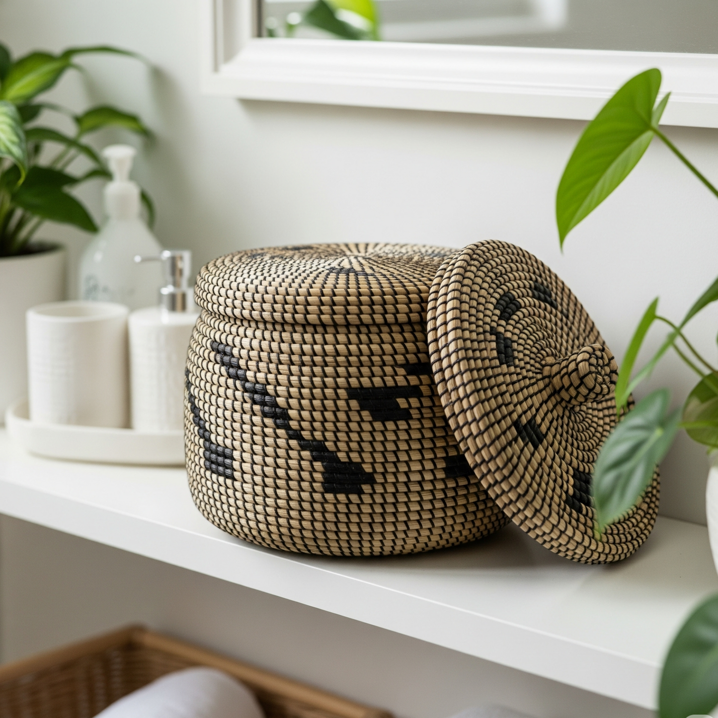 Handwoven Baba Tree Decorative Wall Basket – Sunburst Pattern (Copy) (Copy) (Copy)